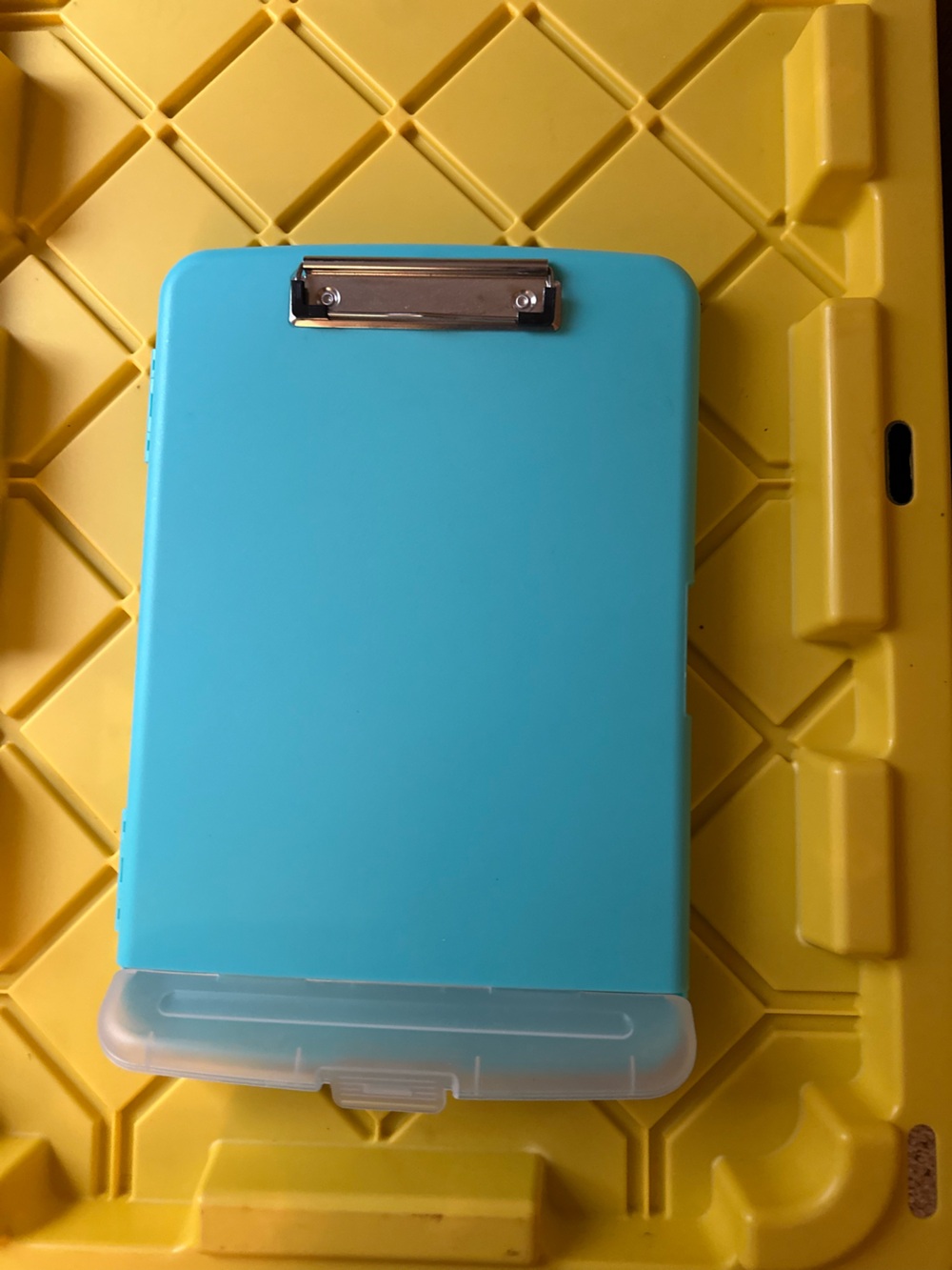 Blue Plastic Clipboard Storage Case - Home Organization